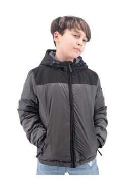 Goedkoopste 🔥 Invicta Winterjassen Short Two-tone Jacket With Hood Gray ✨